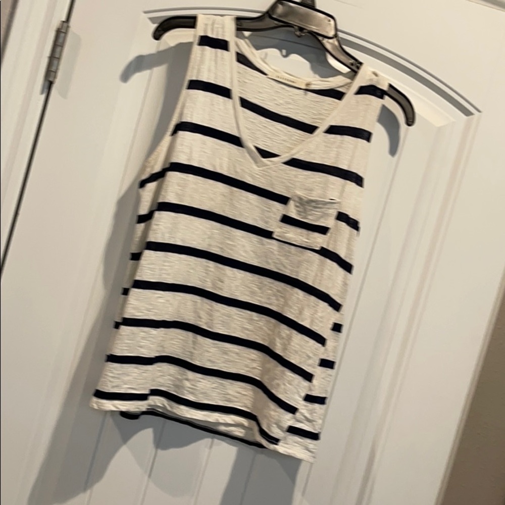 Navy striped tank